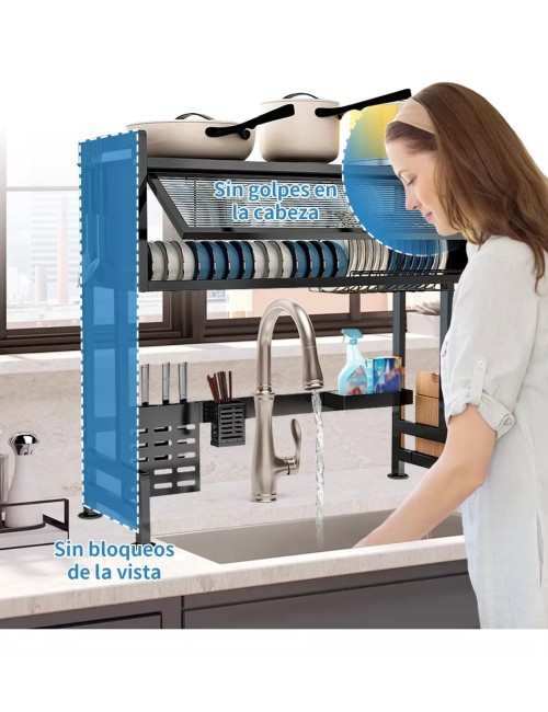 Organizador Y Escurridor Platos Loza Con Tapa 85 Cm