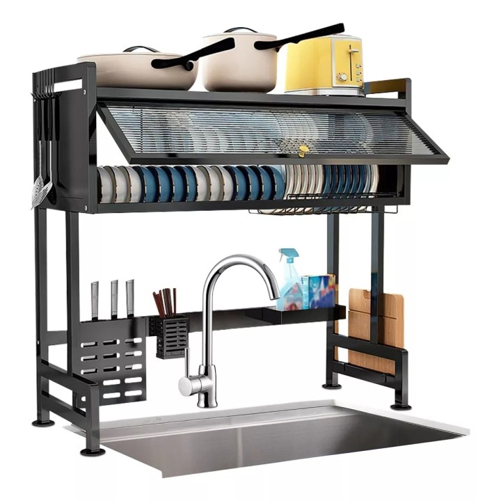 Organizador Y Escurridor Platos Loza Con Tapa 85 Cm