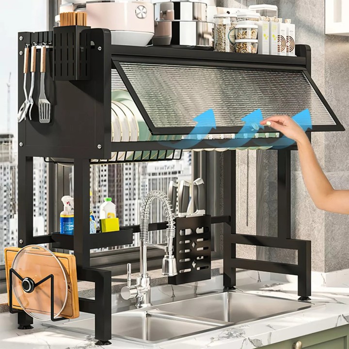Organizador Y Escurridor Platos Loza Con Tapa 85 Cm