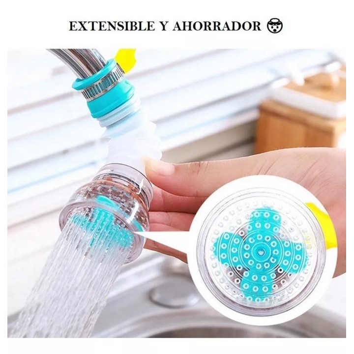 Grifo Ahorrador Purificador Agua Giratorio 360° 2 En 1 Full
