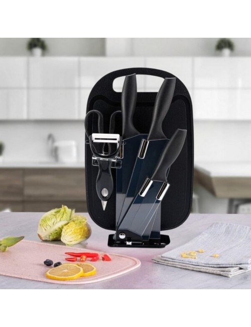 Set De Cuchillos Utensilios Cubiertos Tablas Cortar Cocina