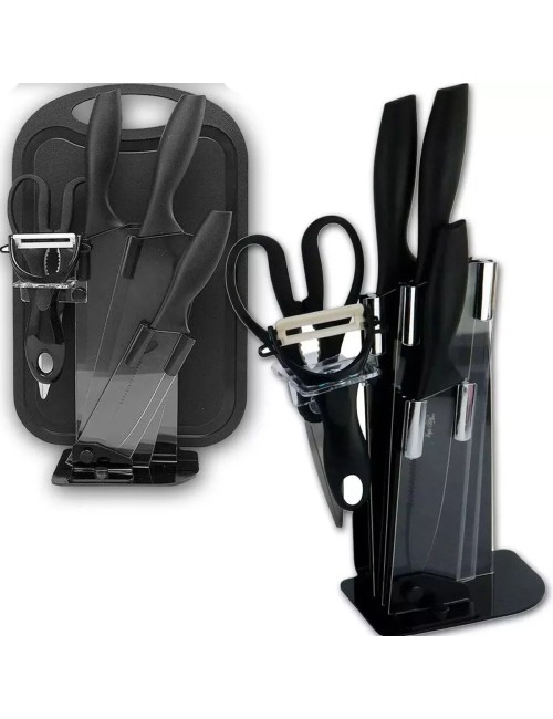 Set De Cuchillos Utensilios Cubiertos Tablas Cortar Cocina