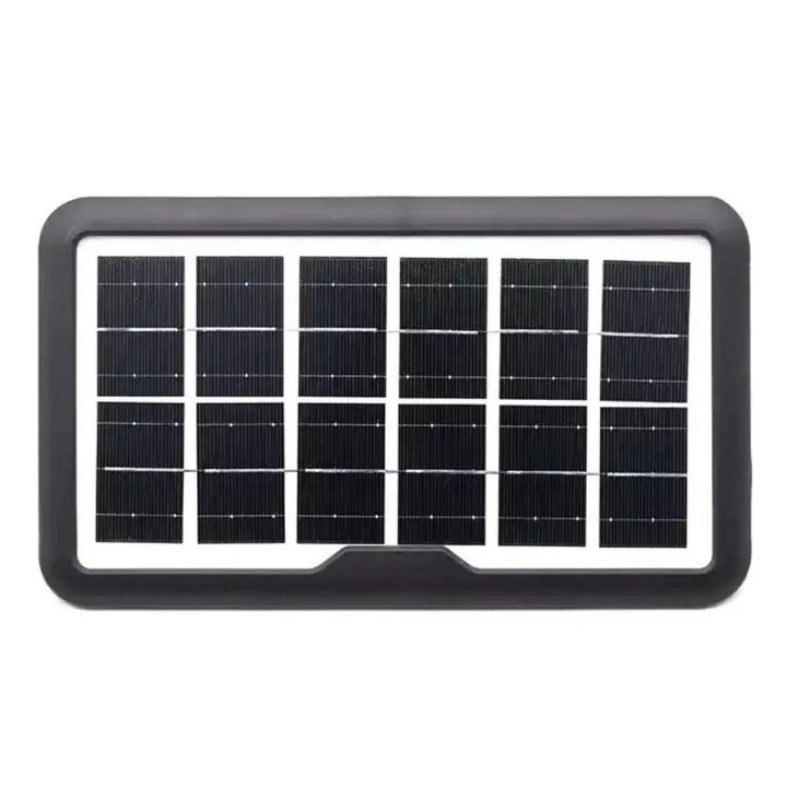 Kit Lampara Panel Solar Linterna + 3 Bombillas Usb Gd 8017mk
