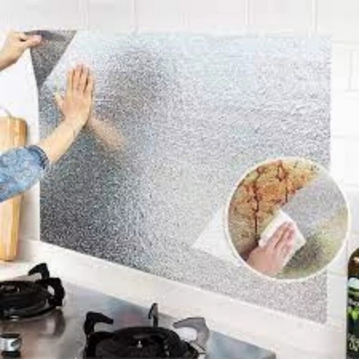 Adhesivo Vinilo Cocina Aluminio Impermeable Removible 3 Met
