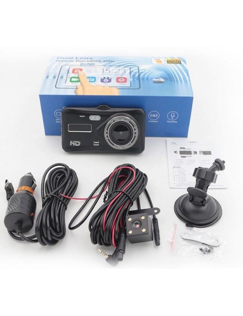 Camara Dual Carro Dvr Pantalla Camara Delantera Y Trasera