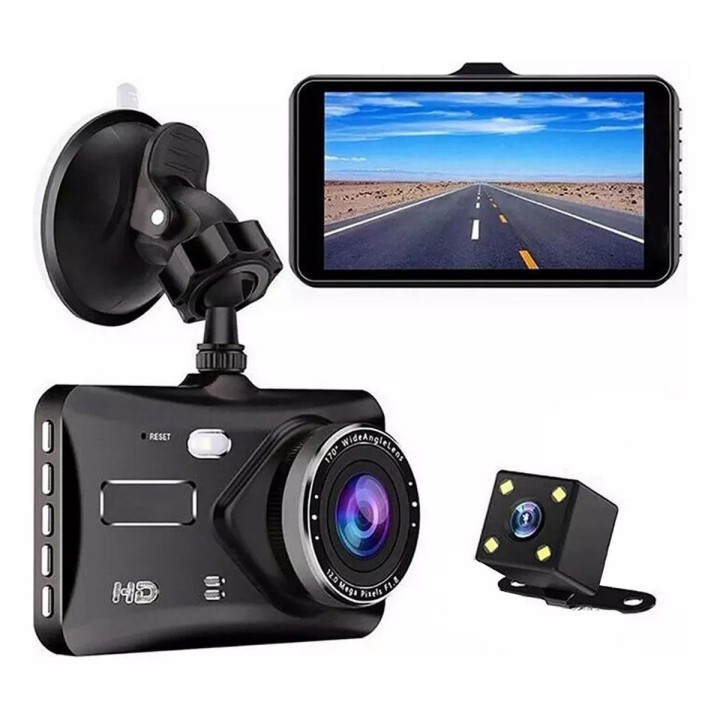 Camara Dual Carro Dvr Pantalla Camara Delantera Y Trasera