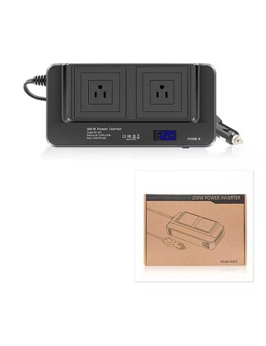 Inversor Convertidor Portátil Multitoma Carro Usb 200w 110v