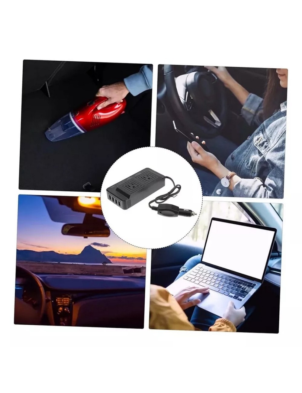 Inversor Convertidor Portátil Multitoma Carro Usb 200w 110v