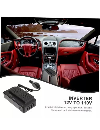 Inversor Convertidor Portátil Multitoma Carro Usb 200w 110v