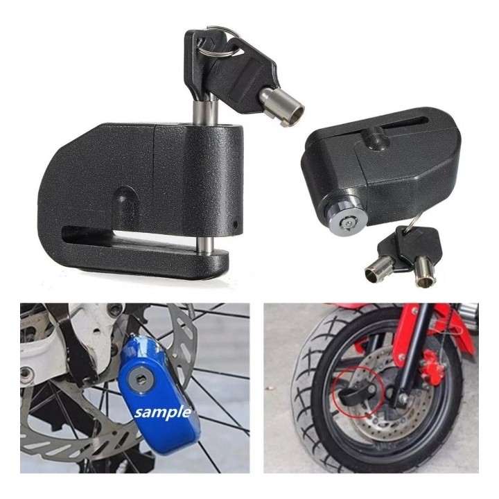 Candado-alarma Freno Disco Seguridad Para Motocicleta Y Bici