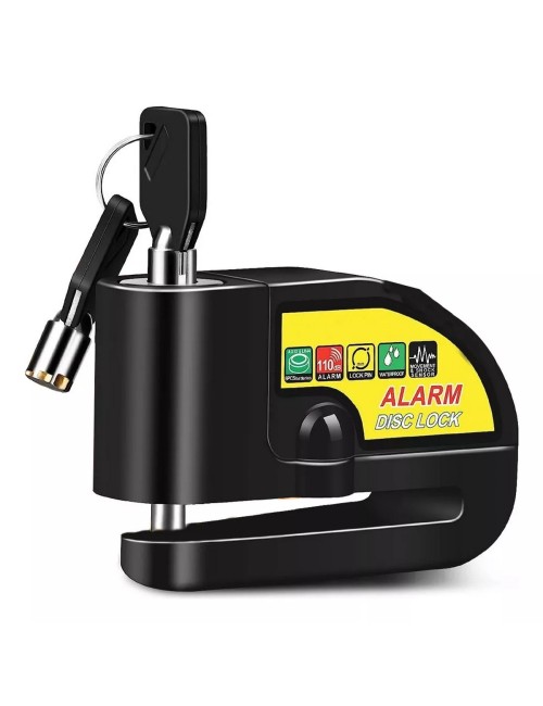 Candado-alarma Freno Disco Seguridad Para Motocicleta Y Bici