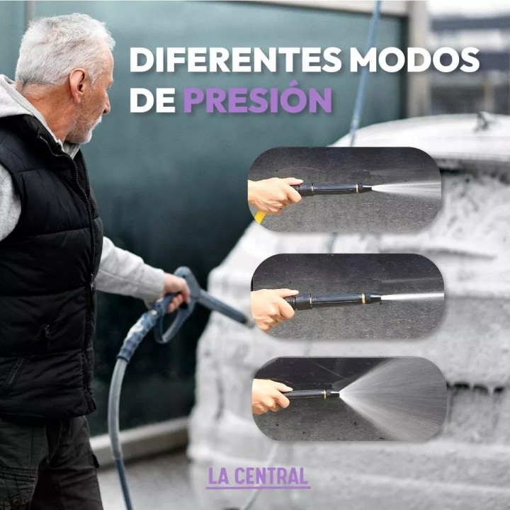 Pistola Boquilla Alta Presión Ajustable Ahorradora De Agua