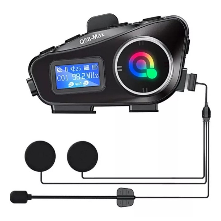 Intercomunicador Para Casco Moto Fm Bluetooth Q-58 Max