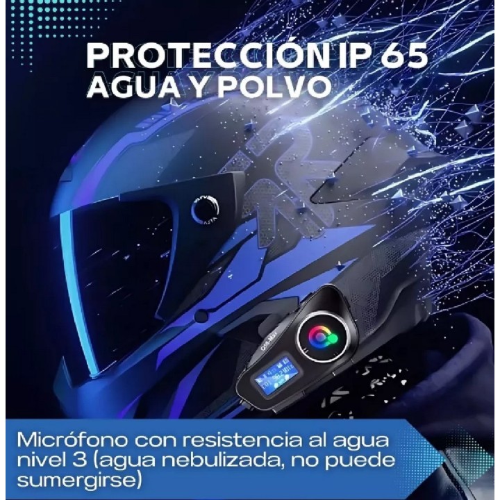 Intercomunicador Para Casco Moto Fm Bluetooth Q-58 Max