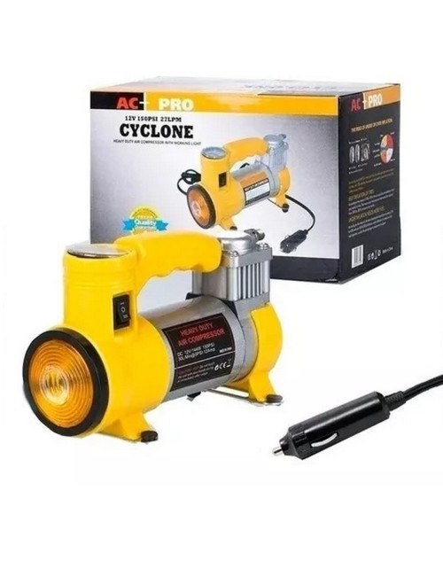 Compresor De Aire 12v Cyclone Ac-pro 150 Psi 35 Lpm Luz