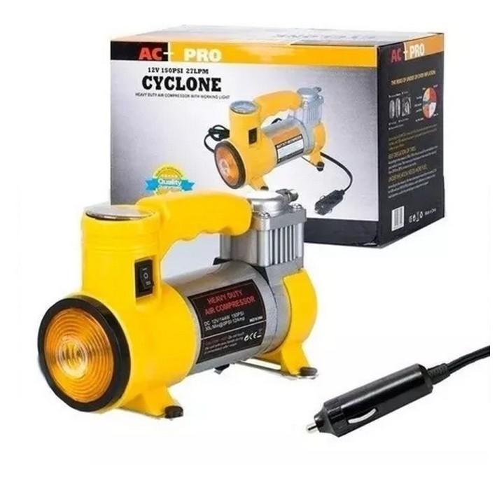 Compresor De Aire 12v Cyclone Ac-pro 150 Psi 35 Lpm Luz