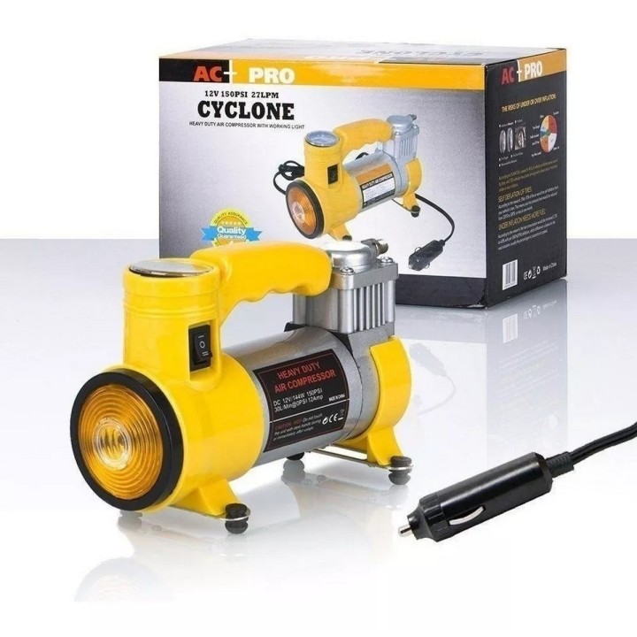 Compresor De Aire 12v Cyclone Ac-pro 150 Psi 35 Lpm Luz