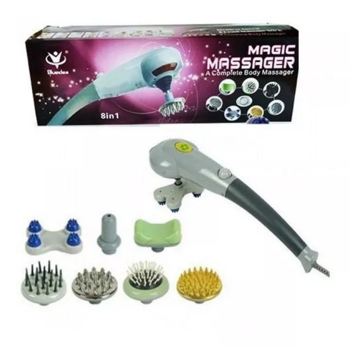 Masajeador Magic Massger 8 En 1 Cabezales Profesional