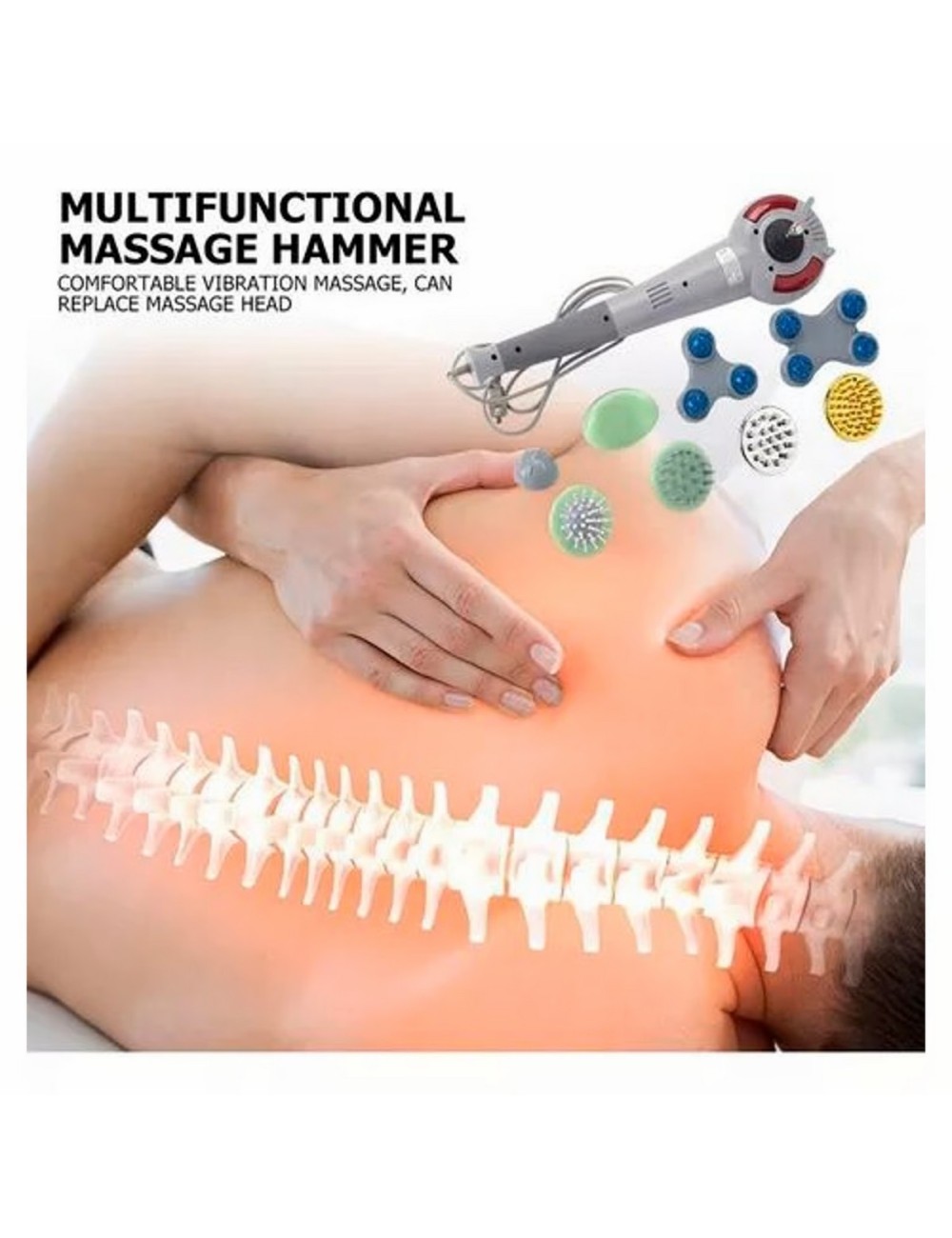 Masajeador Magic Massger 8 En 1 Cabezales Profesional