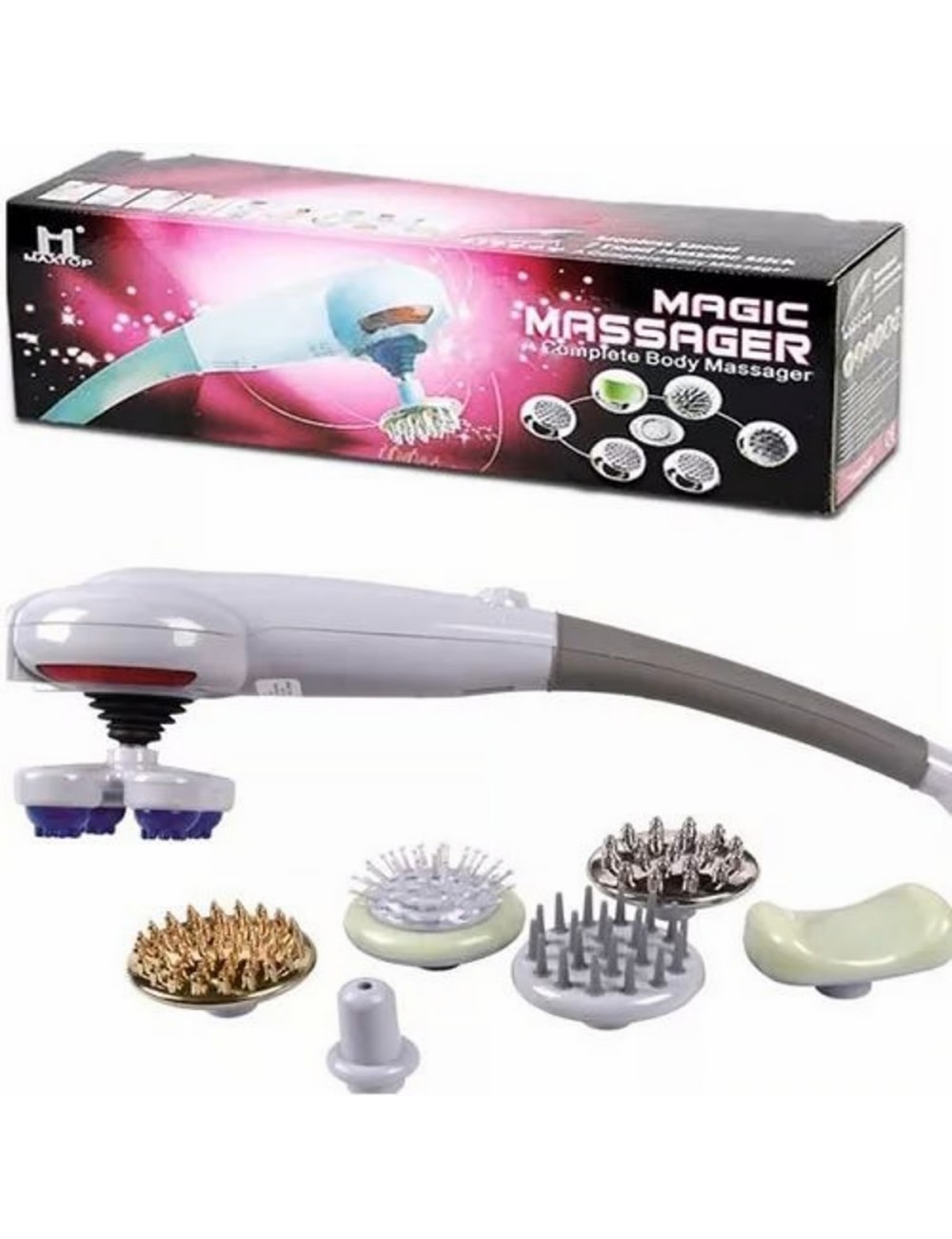 Masajeador Magic Massger 8 En 1 Cabezales Profesional