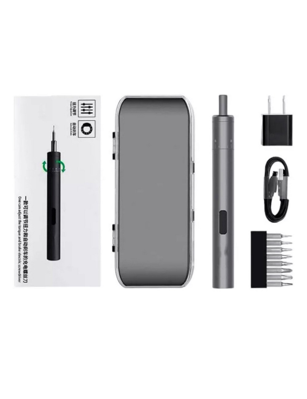 Mini Destornillador Eléctrico Recargable Ajustable + Estuche