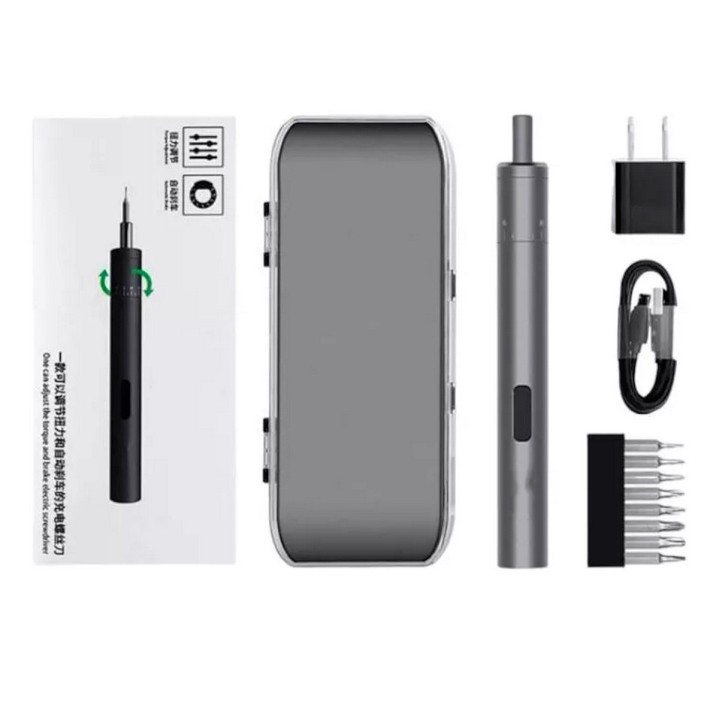 Mini Destornillador Eléctrico Recargable Ajustable + Estuche