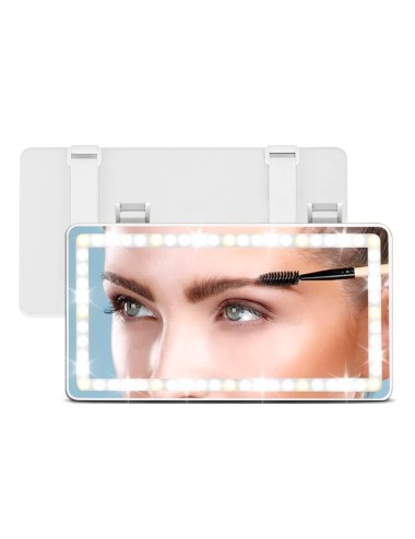 Espejo Tocador Luz Led Visera Automovil Copiloto Recargable