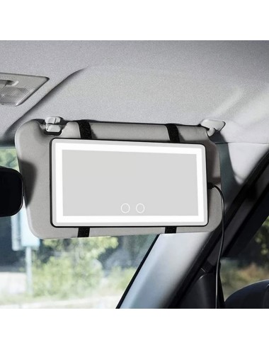 Espejo Tocador Luz Led Visera Automovil Copiloto Recargable