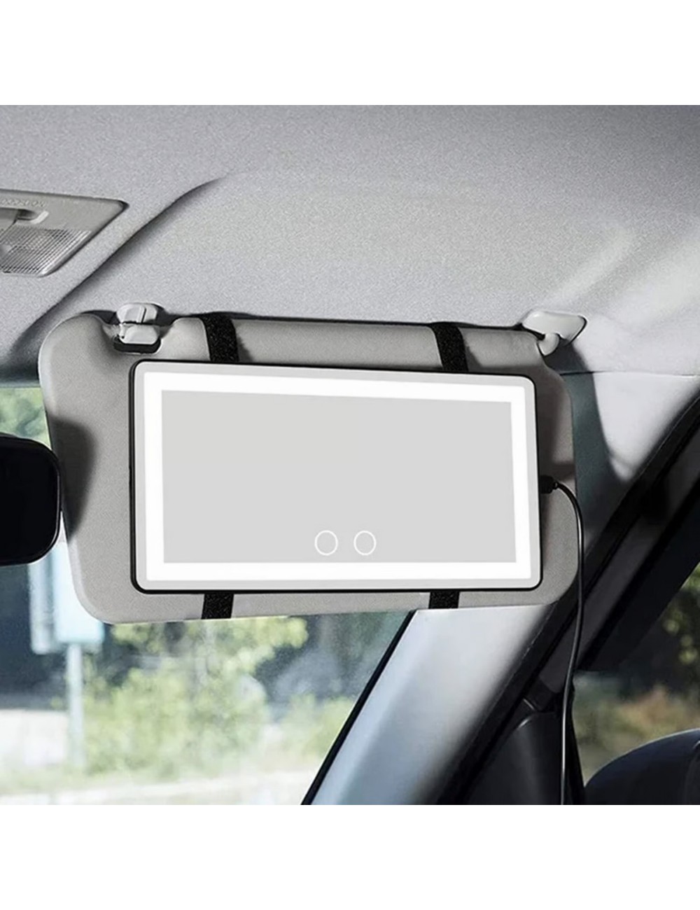 Espejo Tocador Luz Led Visera Automovil Copiloto Recargable