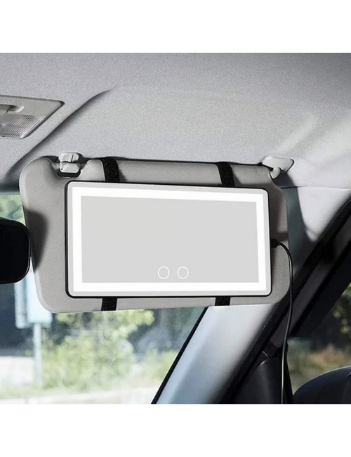 Espejo Tocador Luz Led Visera Automovil Copiloto Recargable