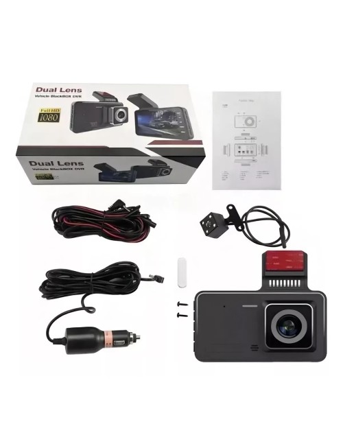 Cámara Para Carro Dual Grabación Hd 1080p Nocturna + Trasera