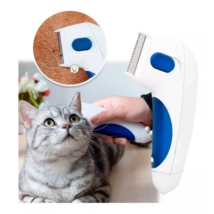 Peine Eléctrico Para Mascotas Mata Pulgas + Baterias