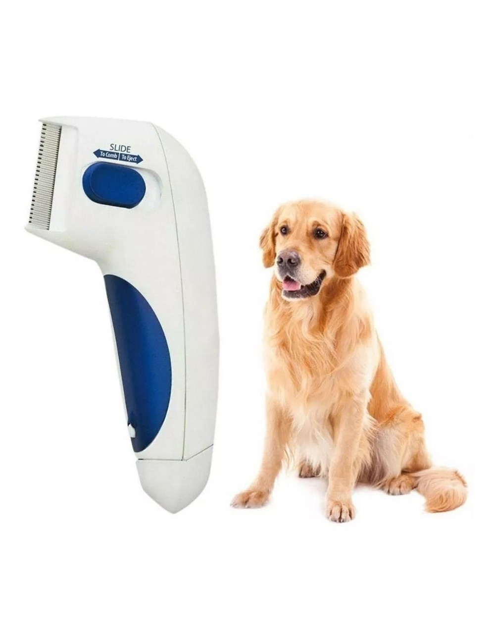 Peine Eléctrico Para Mascotas Mata Pulgas + Baterias