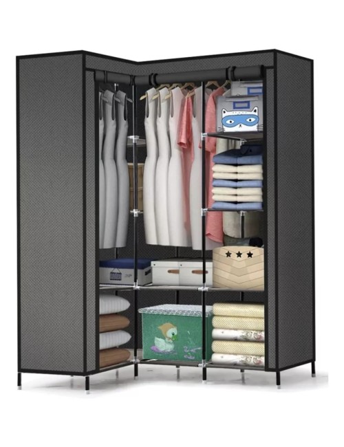 Closet Esquinero Organizador De Ropa 8 Estantes Armado Facil
