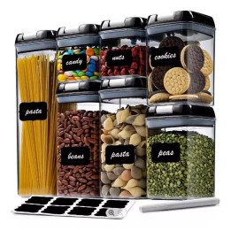 Kit De 7 Organizadores Herméticos De Cocina Para Alimentos