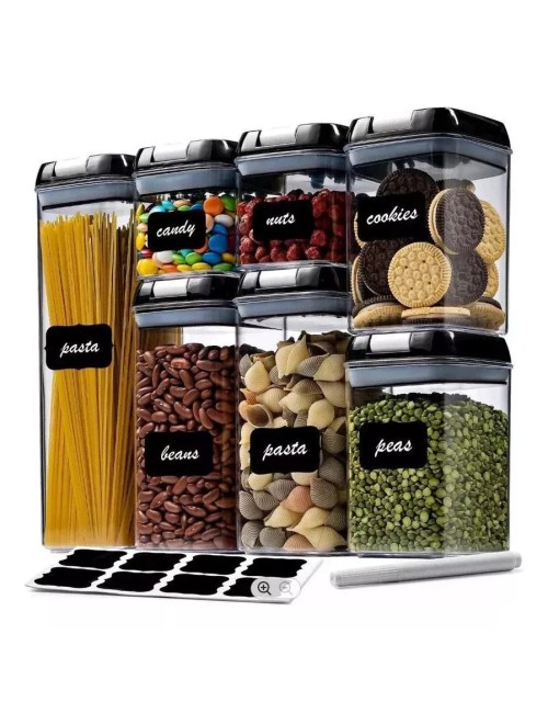 Kit De 7 Organizadores Herméticos De Cocina Para Alimentos