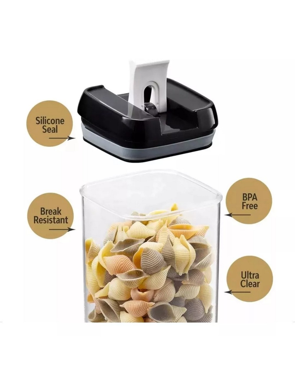 Kit De 7 Organizadores Herméticos De Cocina Para Alimentos