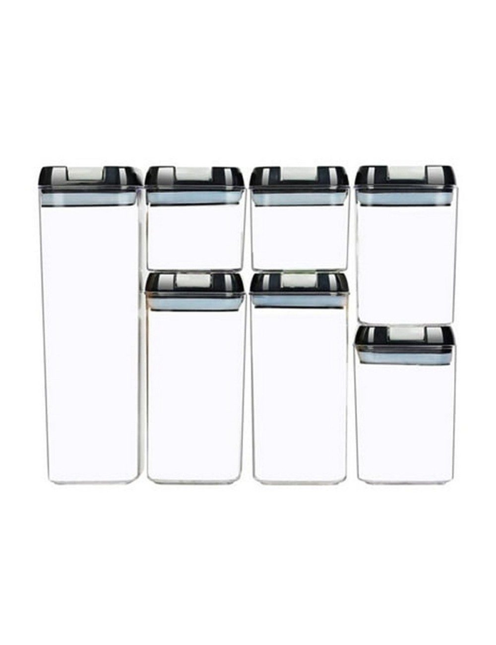 Kit De 7 Organizadores Herméticos De Cocina Para Alimentos