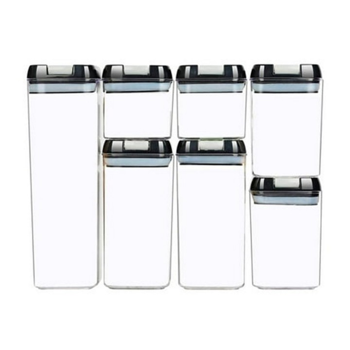 Kit De 7 Organizadores Herméticos De Cocina Para Alimentos