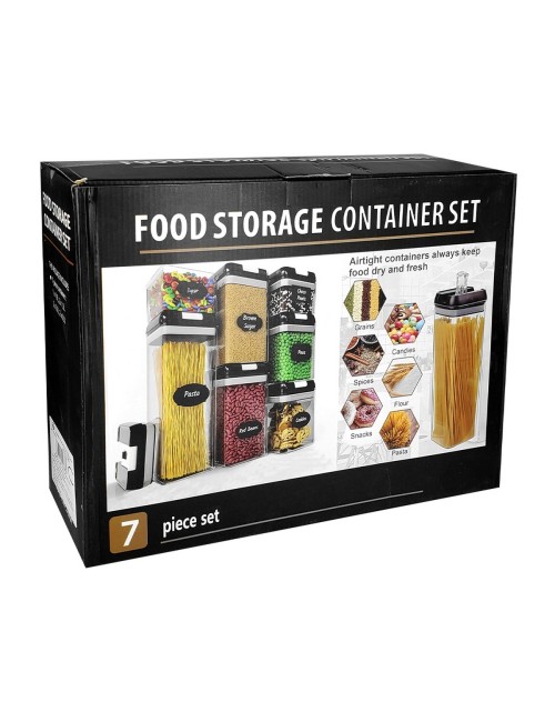 Kit De 7 Organizadores Herméticos De Cocina Para Alimentos