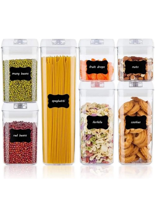 Kit De 7 Organizadores Herméticos De Cocina Para Alimentos
