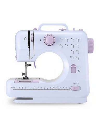 Maquina De Coser Mini Multifuncional Sm-505l Color Blanco
