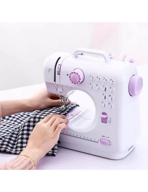 Maquina De Coser Mini Multifuncional Sm-505l Color Blanco