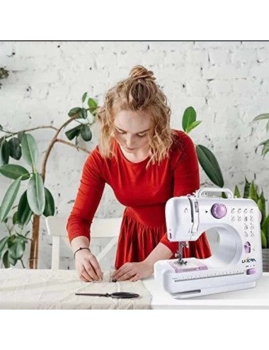Maquina De Coser Mini Multifuncional Sm-505l Color Blanco