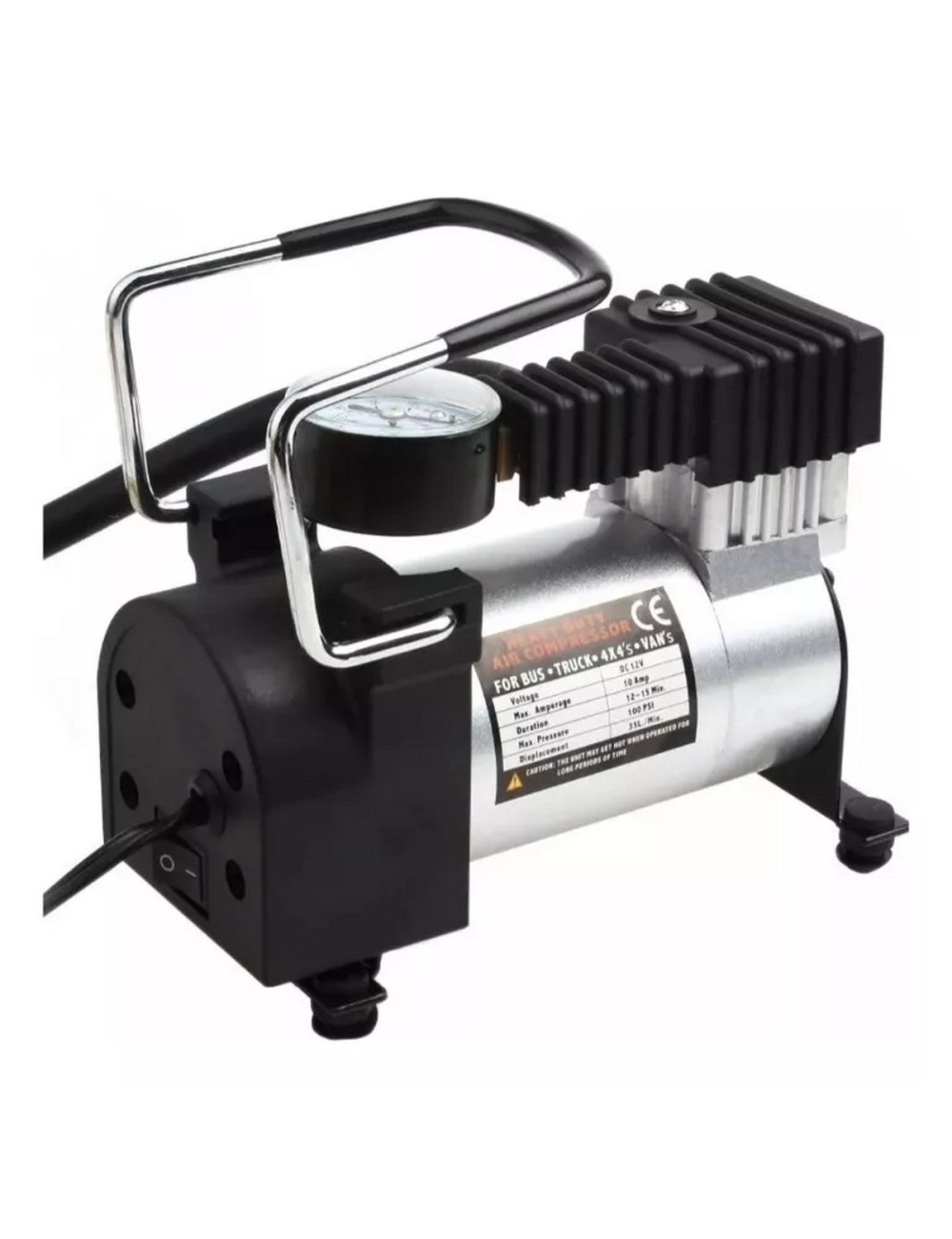 Mini Compresor Metalico Aire 12v Llantas Balones Colchones