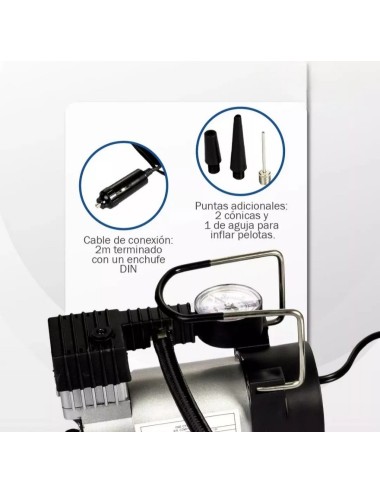 Mini Compresor Metalico Aire 12v Llantas Balones Colchones