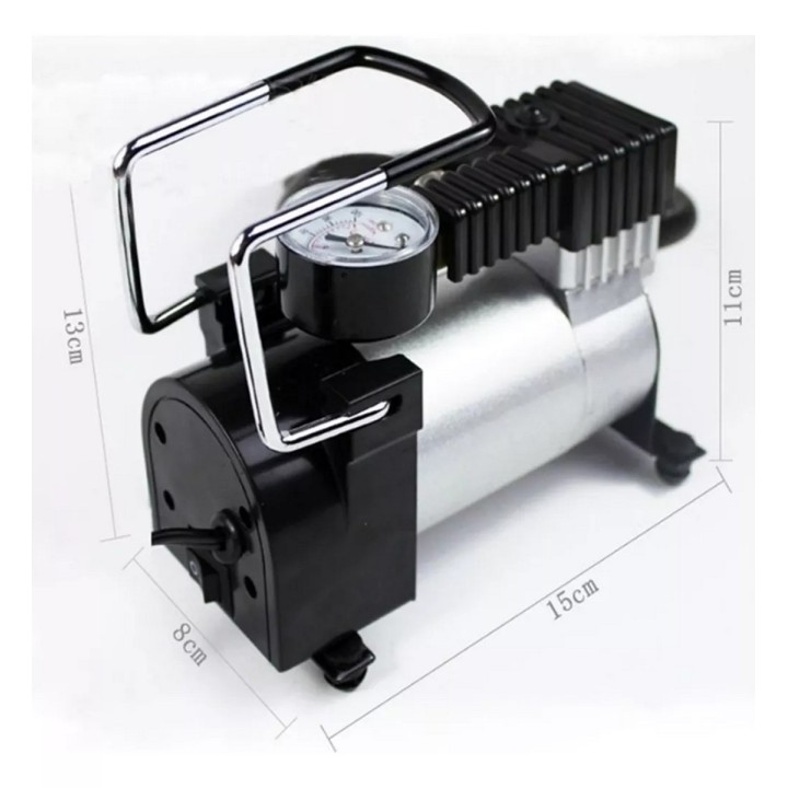 Mini Compresor Metalico Aire 12v Llantas Balones Colchones