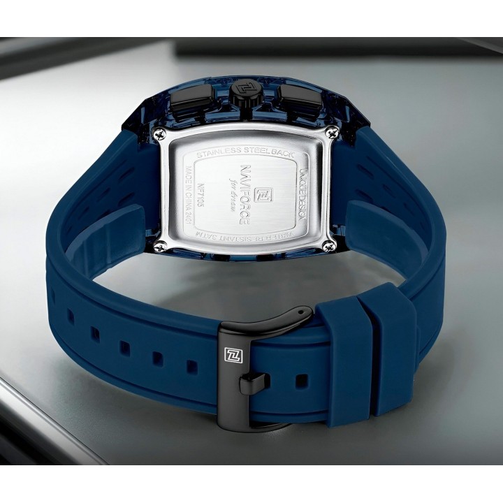 Reloj Naviforce Deportivo Nf7105 Goma Hombre + Estuche