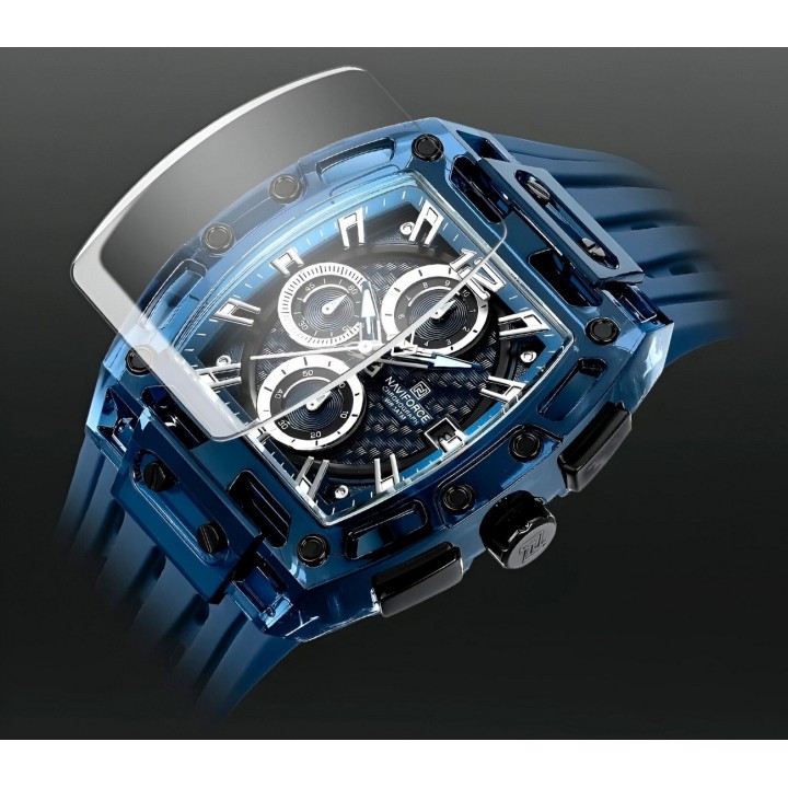 Reloj Naviforce Deportivo Nf7105 Goma Hombre + Estuche
