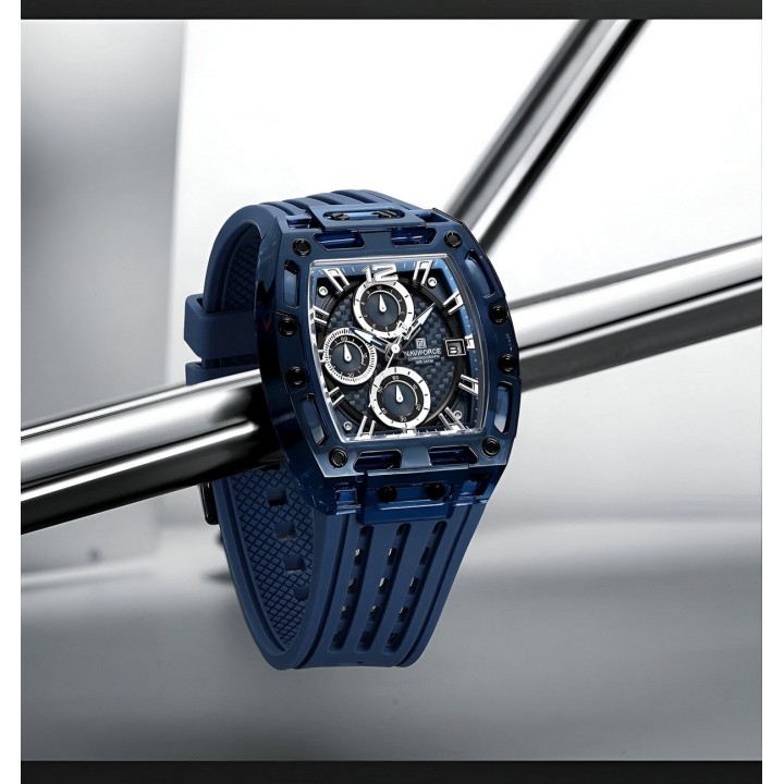 Reloj Naviforce Deportivo Nf7105 Goma Hombre + Estuche